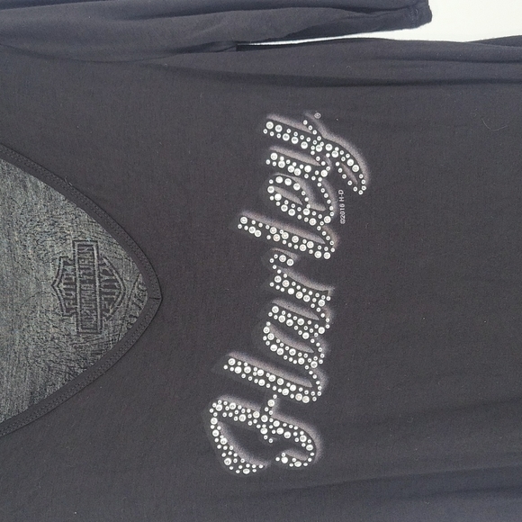 Harley Davidson Ladies Cozumel Mexico Top With Rhinestones, Size Large - Picture 2 of 8